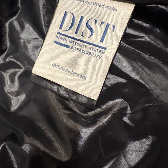 Moncler Black Glossy Puffer Jacket with Tricolor Zip Detail - Picture 5 of 7